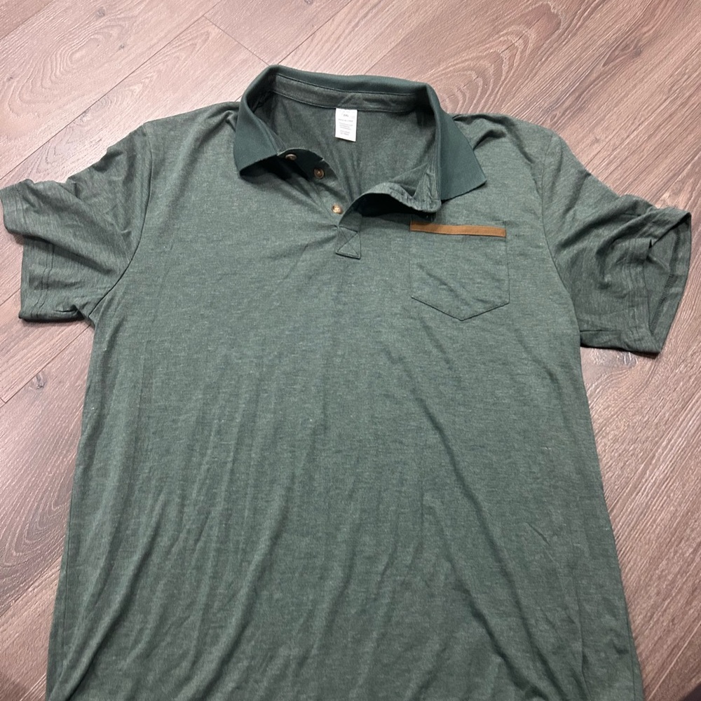 Amazon Dark Green Polo Shirt with Chest Pocket